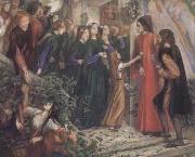 Dante Gabriel Rossetti Beatrice Meeting Dante at a Marriage Feast,Denies him her Salutation (mk28) oil painting artist